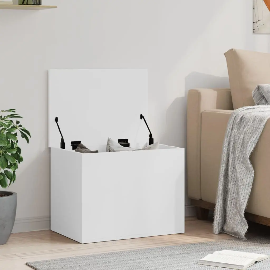 Storage Chest White 60x42x46 cm Engineered Wood Toy Box Organiser Furniture