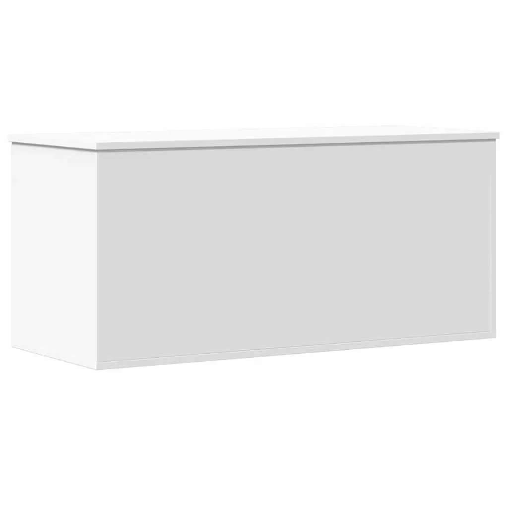 Storage Box White 100x42x46 cm Engineered Wood Chest Organizer Bedroom Living