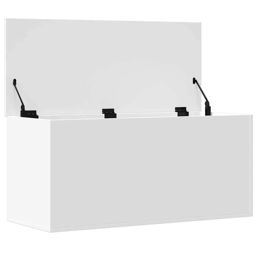 Storage Box White 100x42x46 cm Engineered Wood Chest Organizer Bedroom Living