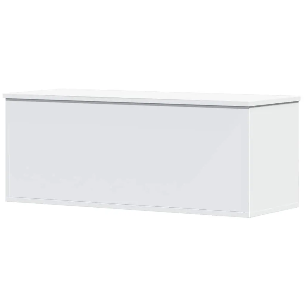White Engineered Wood Storage Box