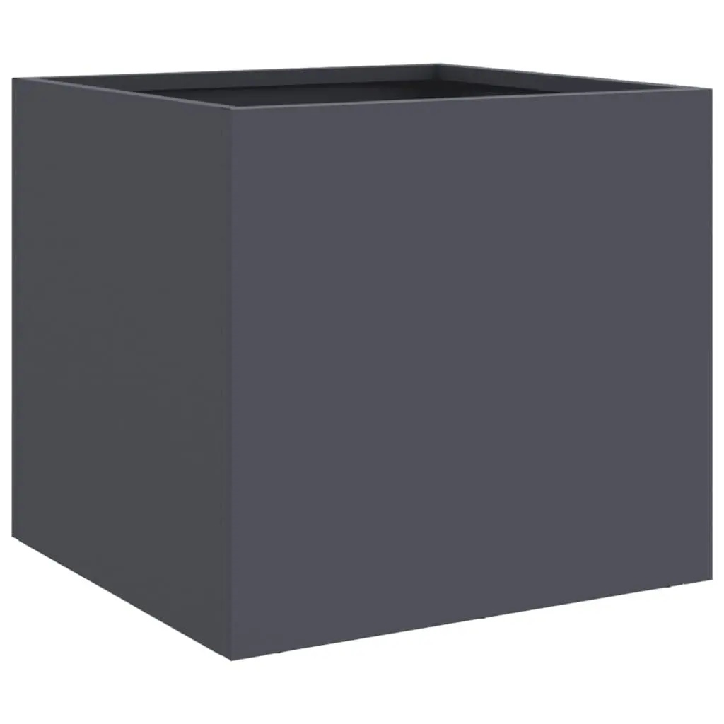 Steel Garden Planters Anthracite 32x30x29 cm Sturdy Frame for Outdoor Decor