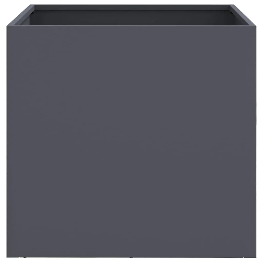 Steel Planter Anthracite 42 x 40 x 39 cm Raised Bed Outdoor Pots Decorative
