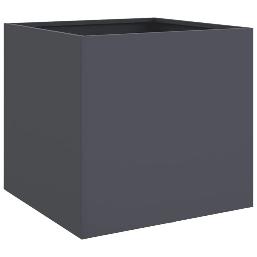 Raised Bed Planter Boxes Anthracite 42 x 40 x 39 cm Steel Frame 2 Piece