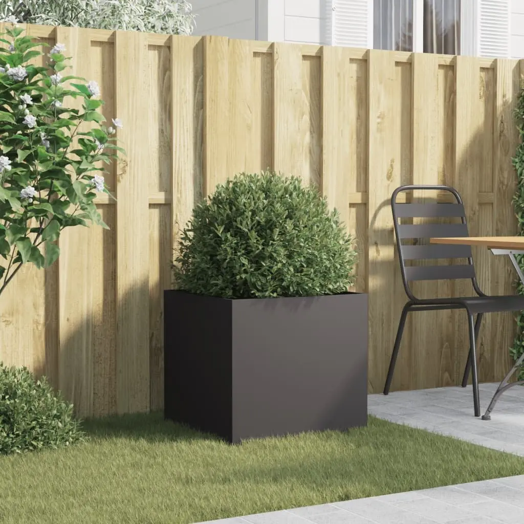 Steel Planter Black Raised Garden Bed Outdoor Decor