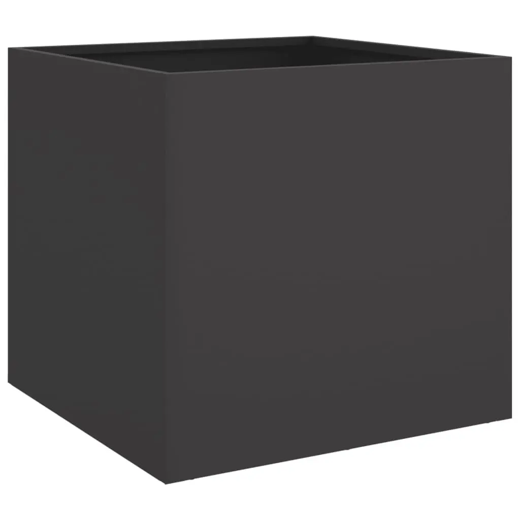 Steel Planter Black Raised Garden Bed Outdoor Decor