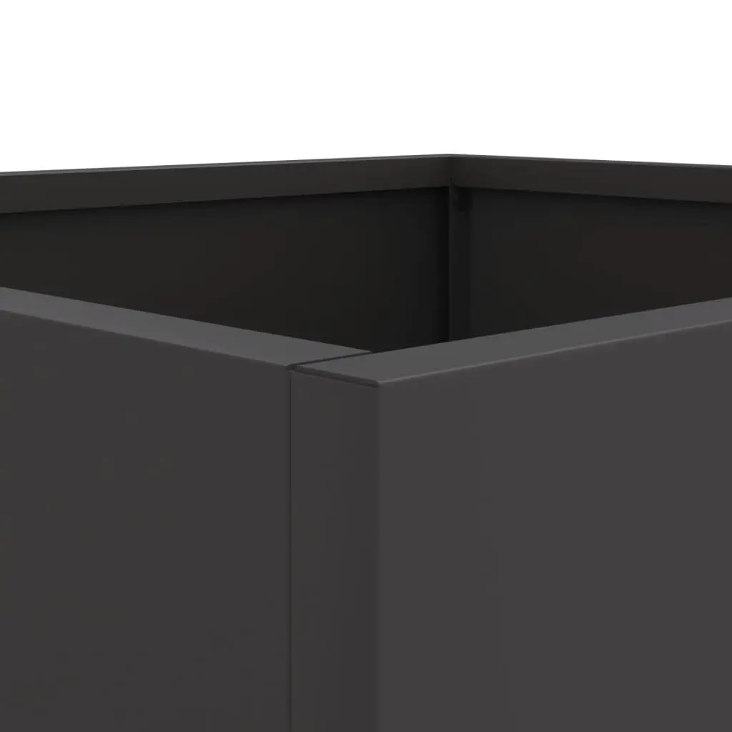 Steel Planters Black 49x47x46cm Sturdy Frame Decorative Flower Box