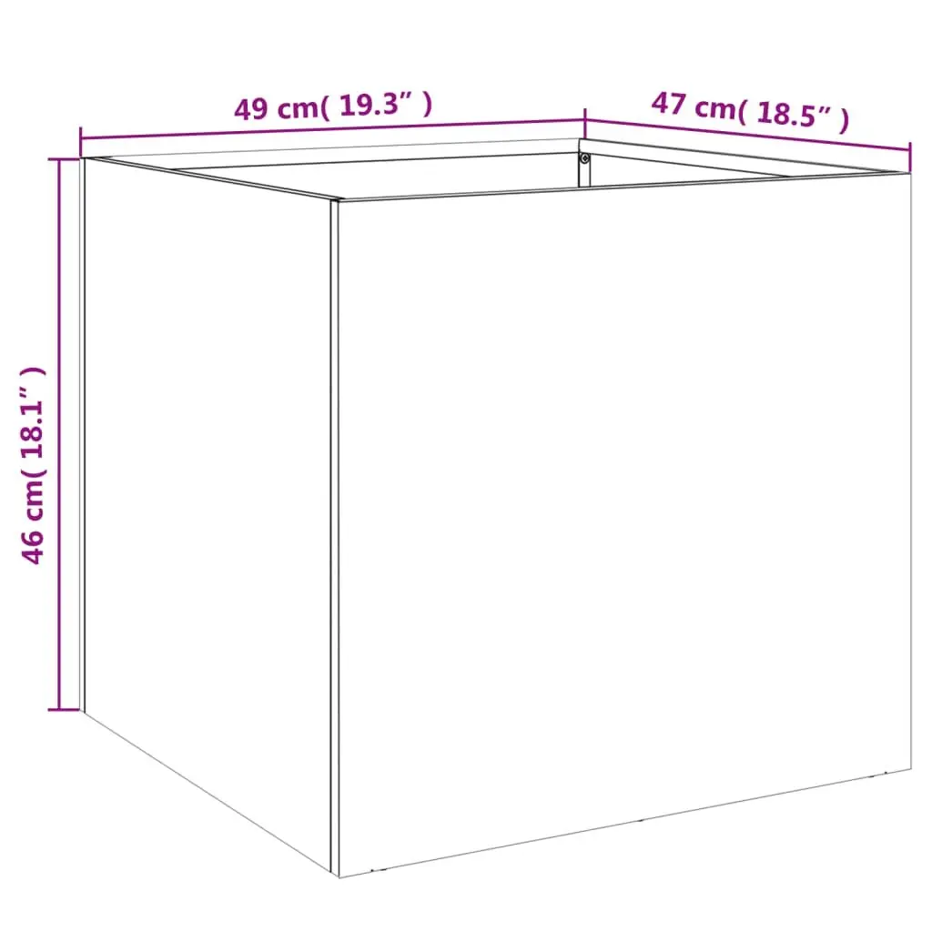 Raised Garden Planter White Steel Frame Outdoor Flower Pot Bed