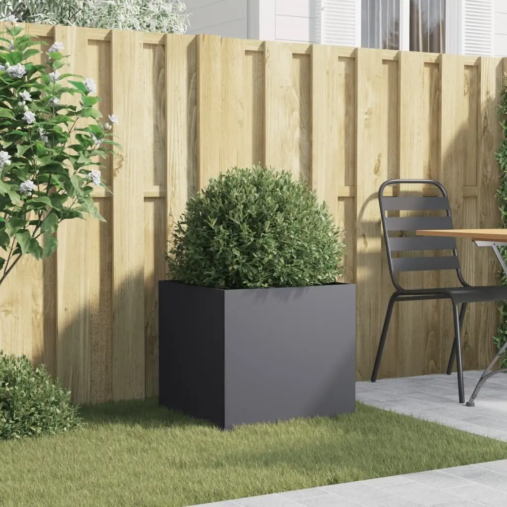 Steel Planter Anthracite Colour Cold-Rolled Steel Sturdy Frame Garden Raised Bed Flower Box