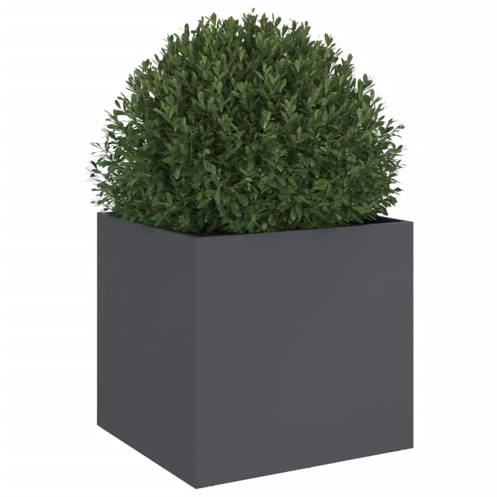 Steel Planter Anthracite Colour Cold-Rolled Steel Sturdy Frame Garden Raised Bed Flower Box