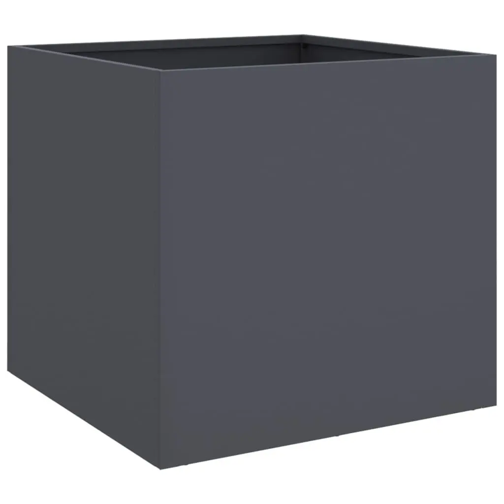 Garden Planters Anthracite 49L x 47W x 46H cm Steel Frame Raised Beds