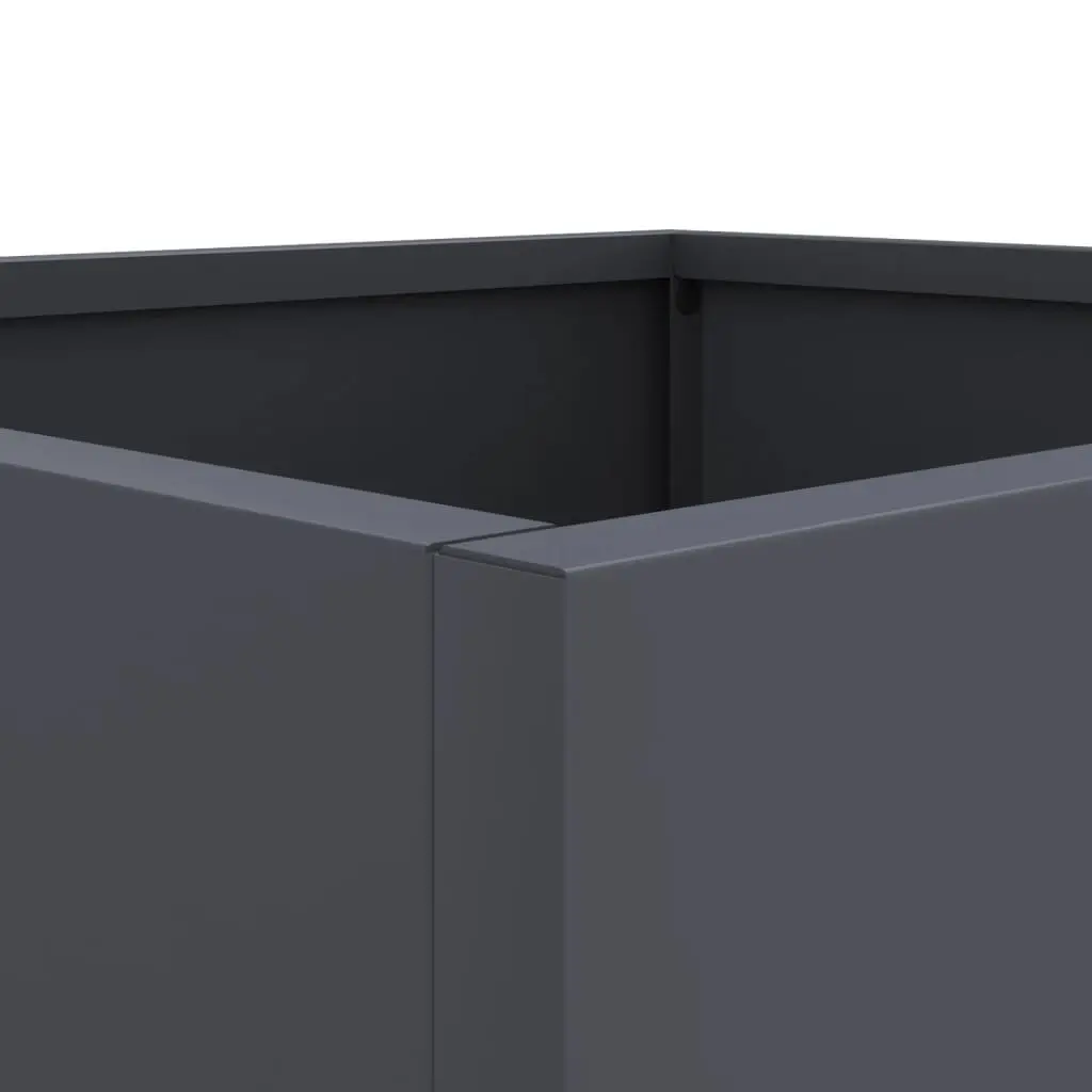 Garden Planters Anthracite 49L x 47W x 46H cm Steel Frame Raised Beds