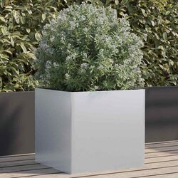 Compact Galvanised Steel Planter Box for Modern Gardens