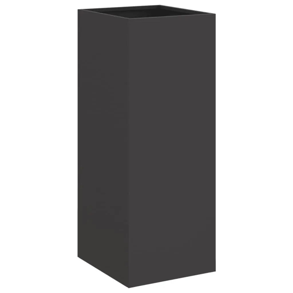 Steel Planter Black 32 x 29 x 75 cm Durable Raised Garden Bed for Outdoor Patio Balcony Flower Display