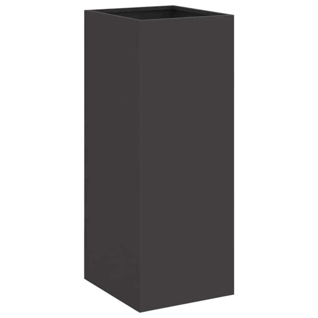 Steel Planter Black 32 x 29 x 75 cm Durable Raised Garden Bed for Outdoor Patio Balcony Flower Display