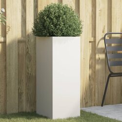White Steel Planter Box