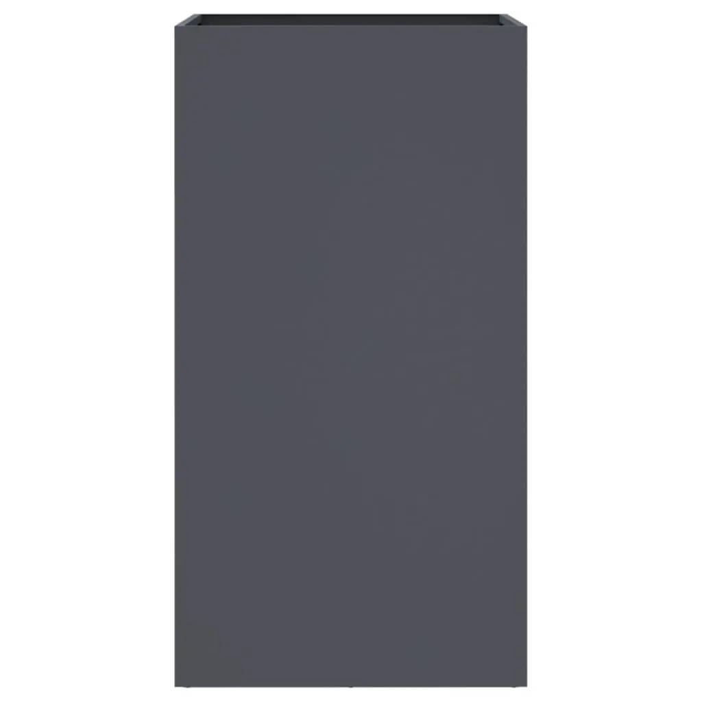 Steel Planter Anthracite 42x38x75cm Sturdy Frame Outdoor Garden Flower Box