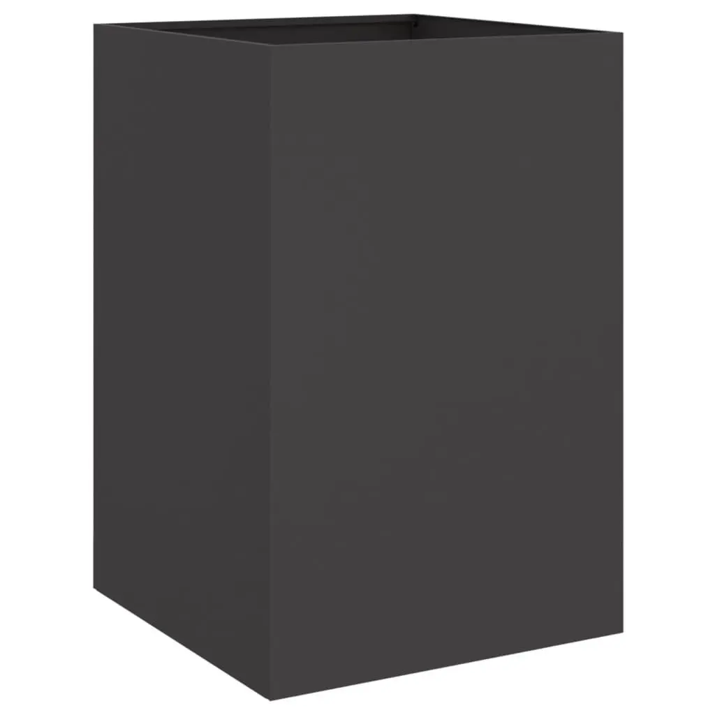 Steel Planter Box Black 52 x 48 x 75 cm Sturdy Frame for Garden Balcony Patio Outdoor Decor