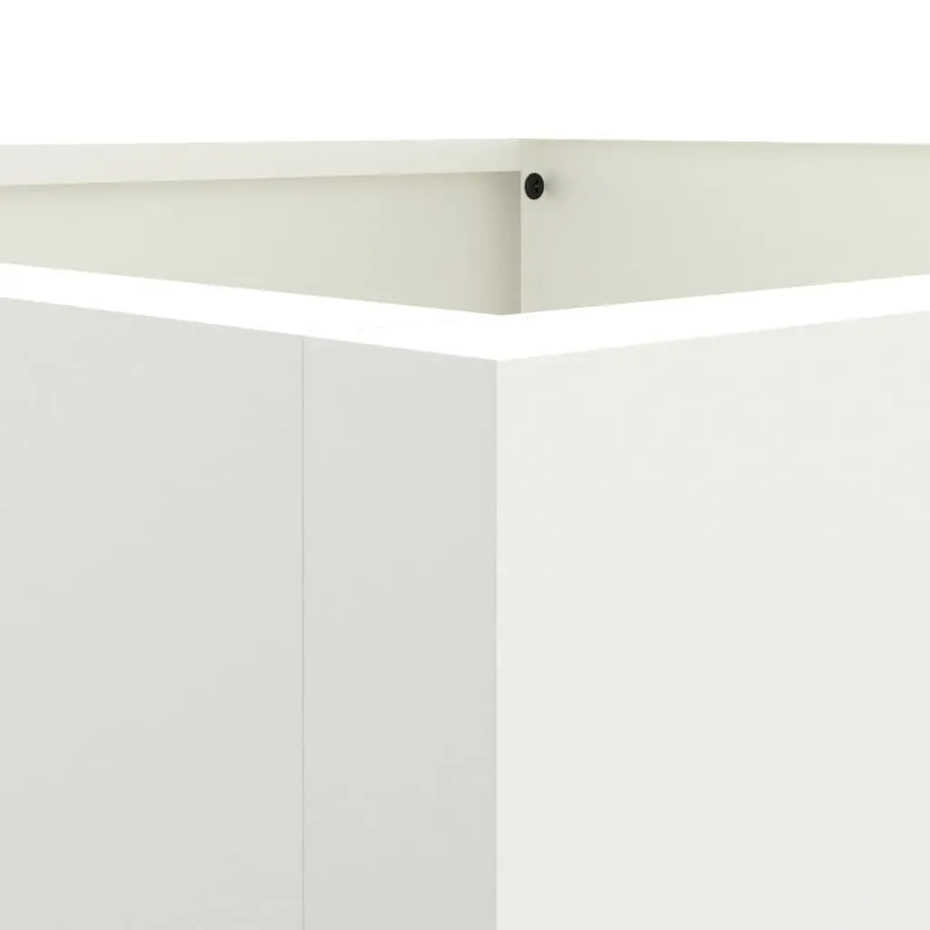 Steel Planter White 52W x 48D x 75H cm Sturdy Construction for Garden Balcony Patio