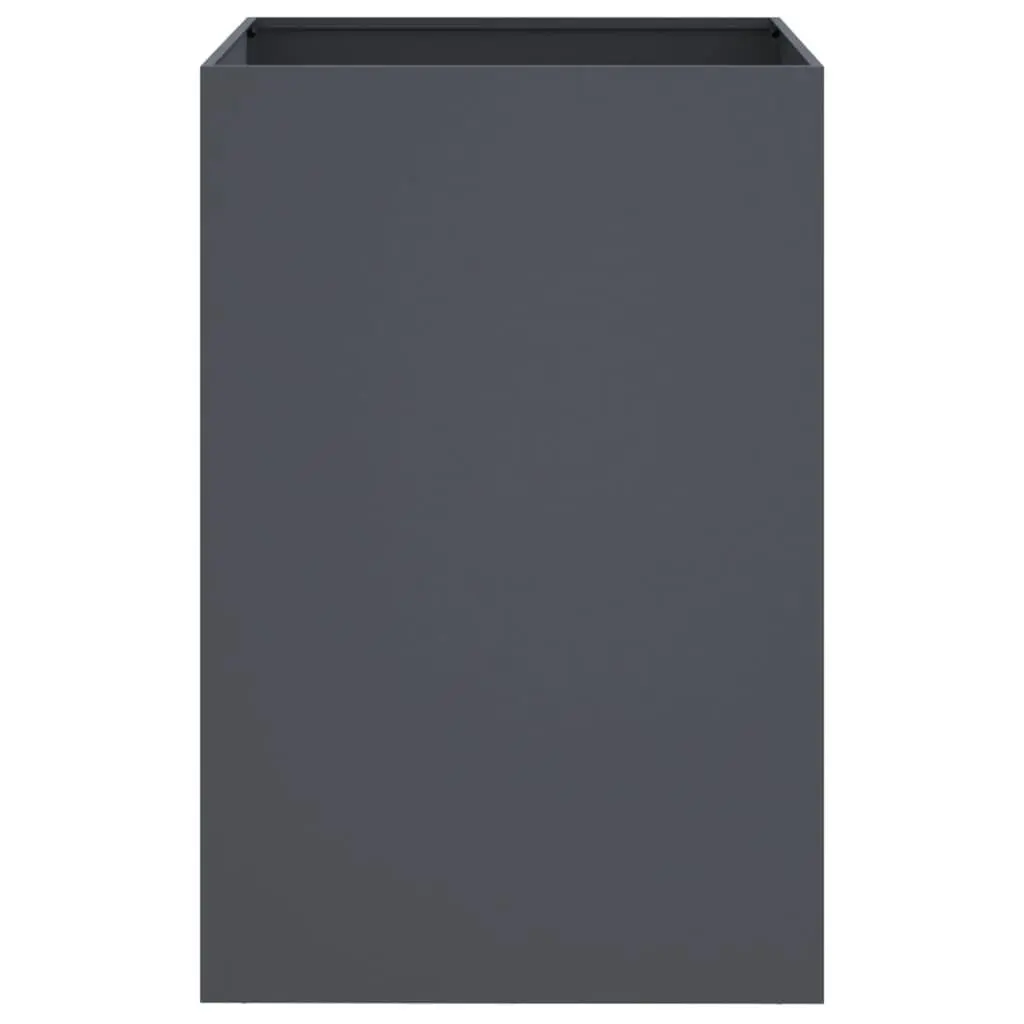 Planter Box Cold-Rolled Steel Anthracite 52x48x75cm Outdoor Raised Bed for Garden and Patio