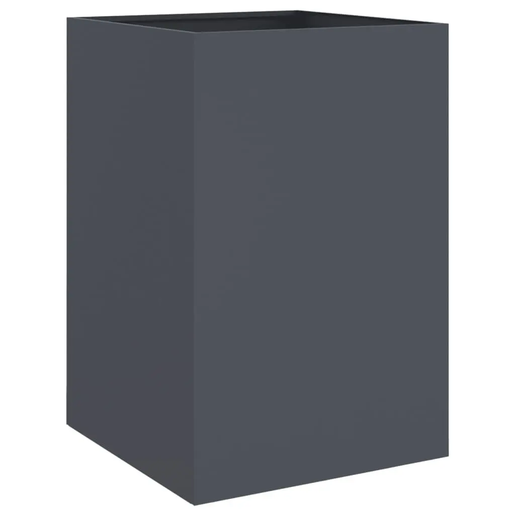 Planter Box Cold-Rolled Steel Anthracite 52x48x75cm Outdoor Raised Bed for Garden and Patio