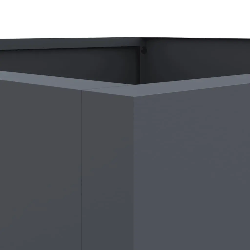 Planter Box Cold-Rolled Steel Anthracite 52x48x75cm Outdoor Raised Bed for Garden and Patio