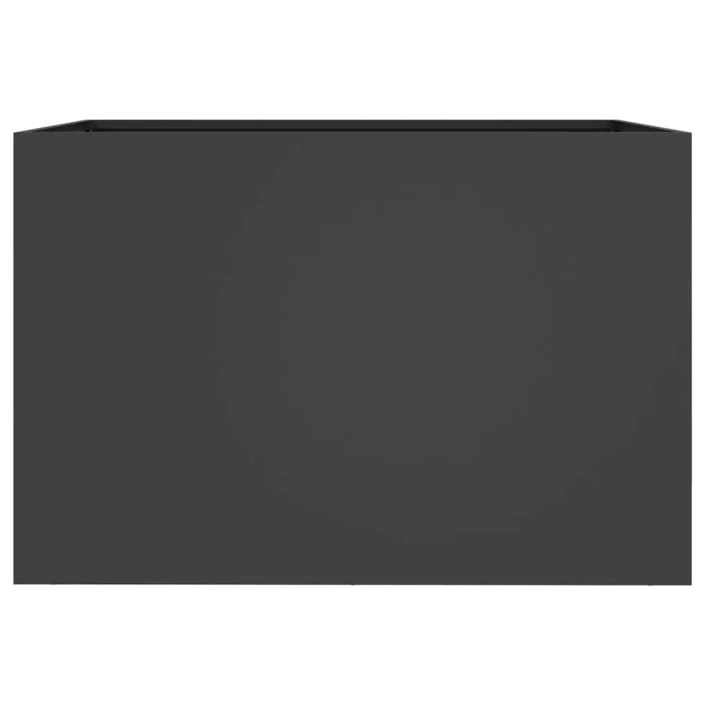Steel Planter Box Black 62 x 40 x 39 cm Sturdy Cold-Rolled Steel Frame for Garden Flower Raised Bed Outdoor Patio Decor DIY