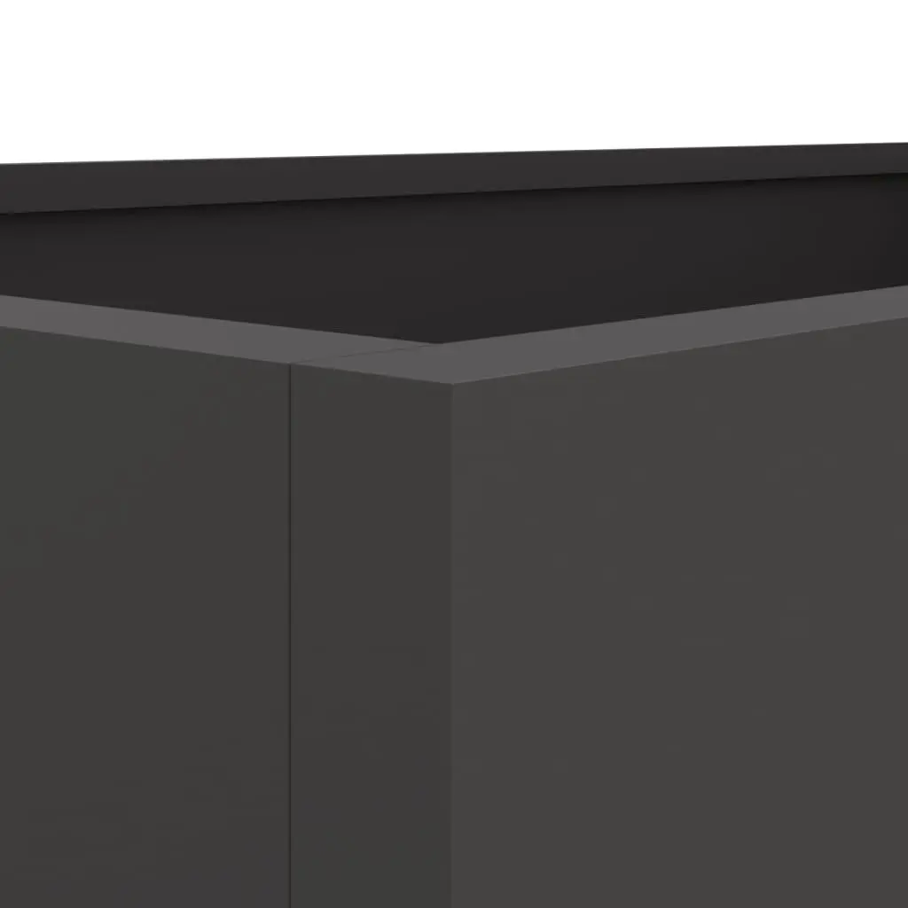Steel Planter Box Black 62 x 40 x 39 cm Sturdy Cold-Rolled Steel Frame for Garden Flower Raised Bed Outdoor Patio Decor DIY