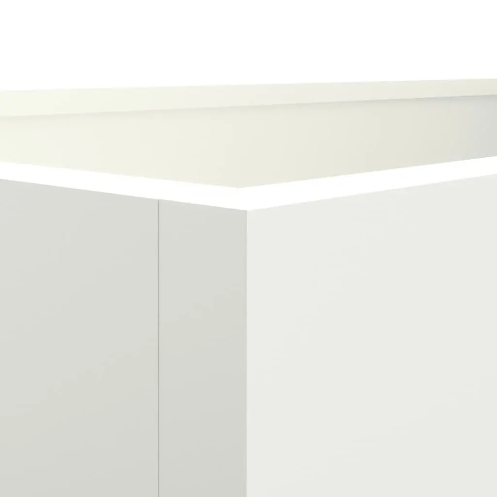Planter Box White 62x40x39 cm Steel Raised Bed Garden Decoration Outdoor