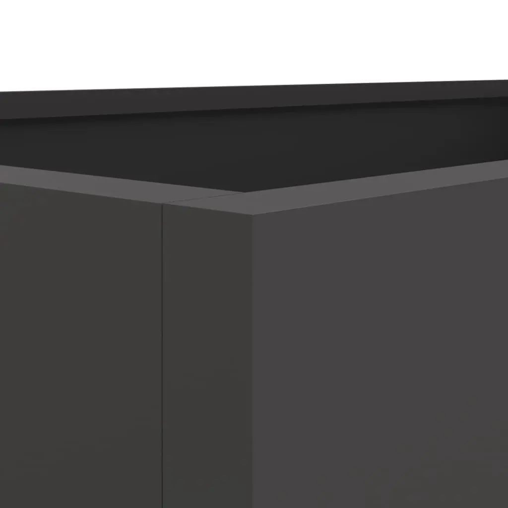 Steel Planter Box Black 62x47x46cm Sturdy Frame for Garden Balcony Patio