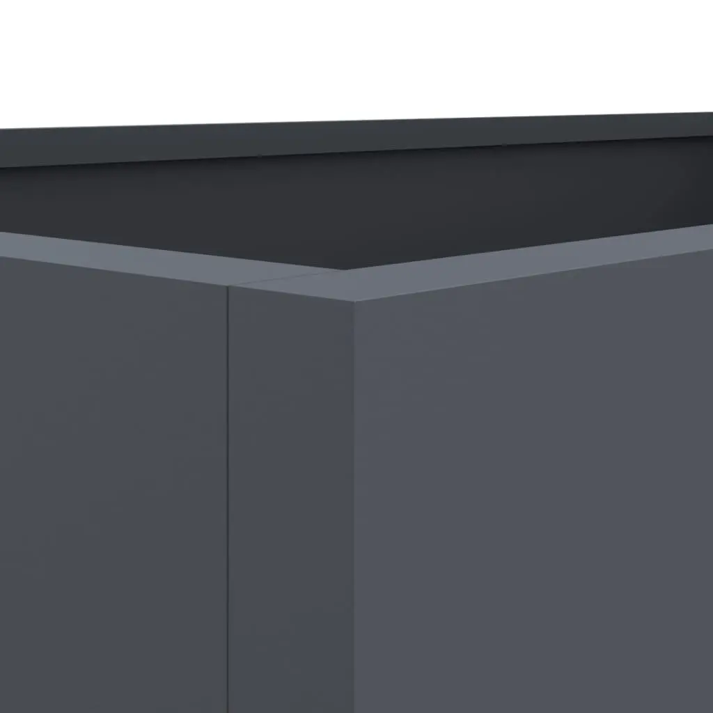 Steel Planter Anthracite Raised Garden Bed Outdoor Patio Flower Box
