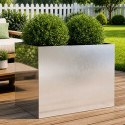 Silver Stainless Steel Garden Planter