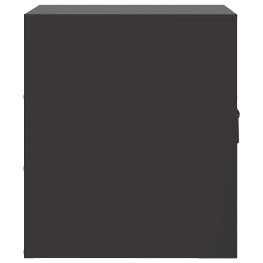 Bedside Tables Black 2 Piece Storage Cabinets Durable Steel Frame