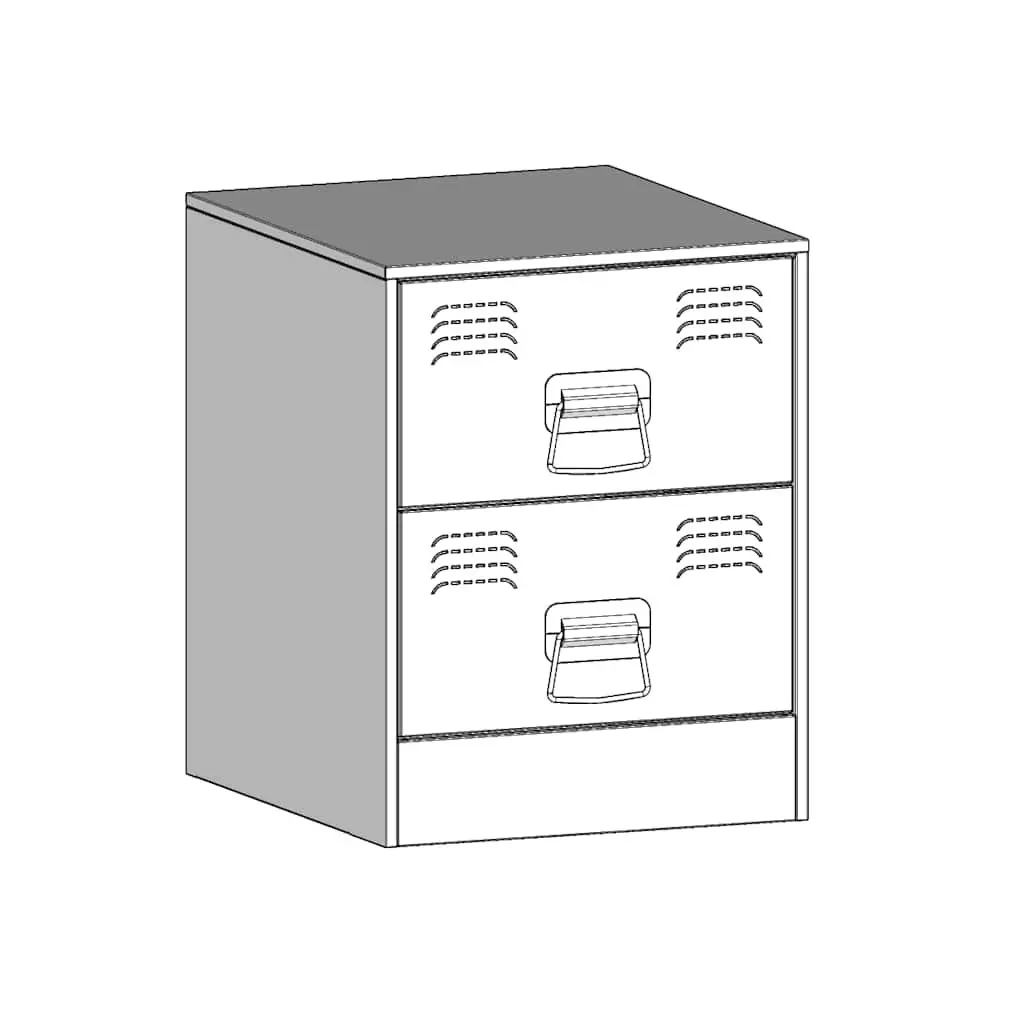 Bedside Tables Black 34.5 x 39 x 44 cm Durable Steel Construction Ample Storage Compartment
