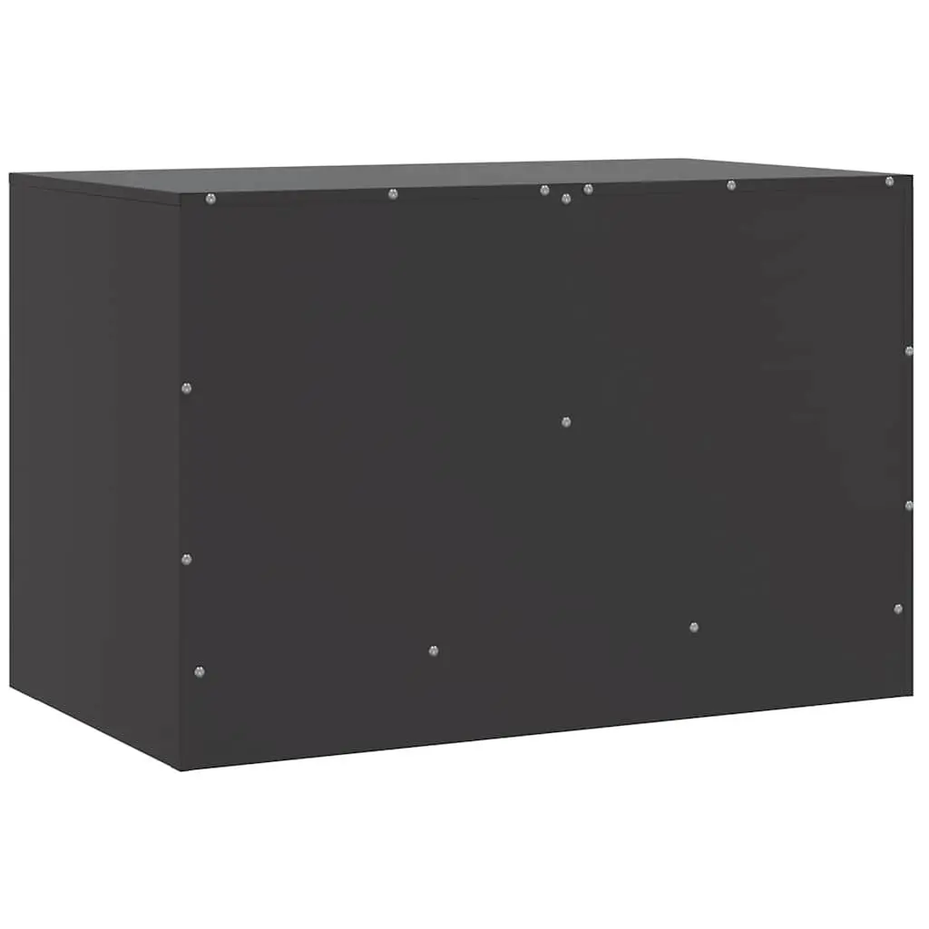 TV Cabinet Set of 2 Black Steel Frame 67x39x44cm Durable Storage Furniture