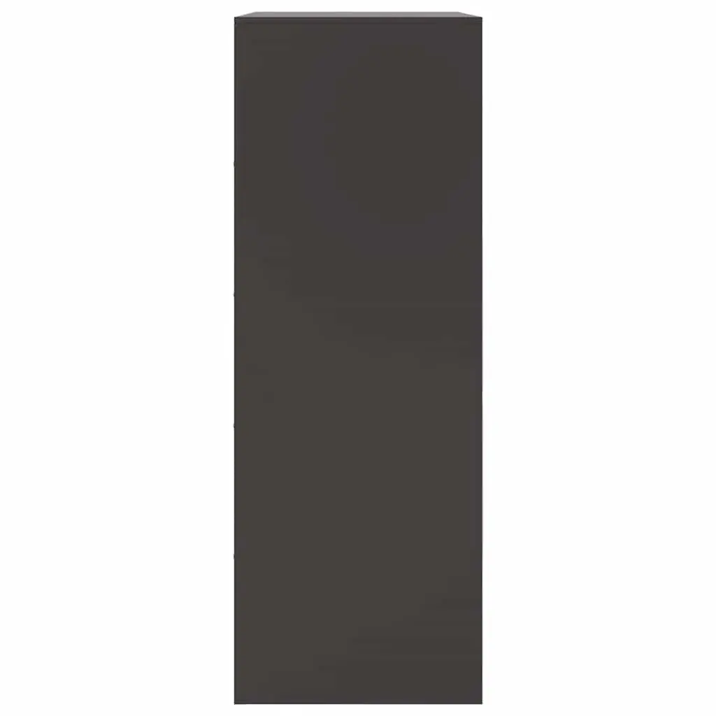 Sideboard Black 67x39x107cm Steel Frame Storage Cabinet