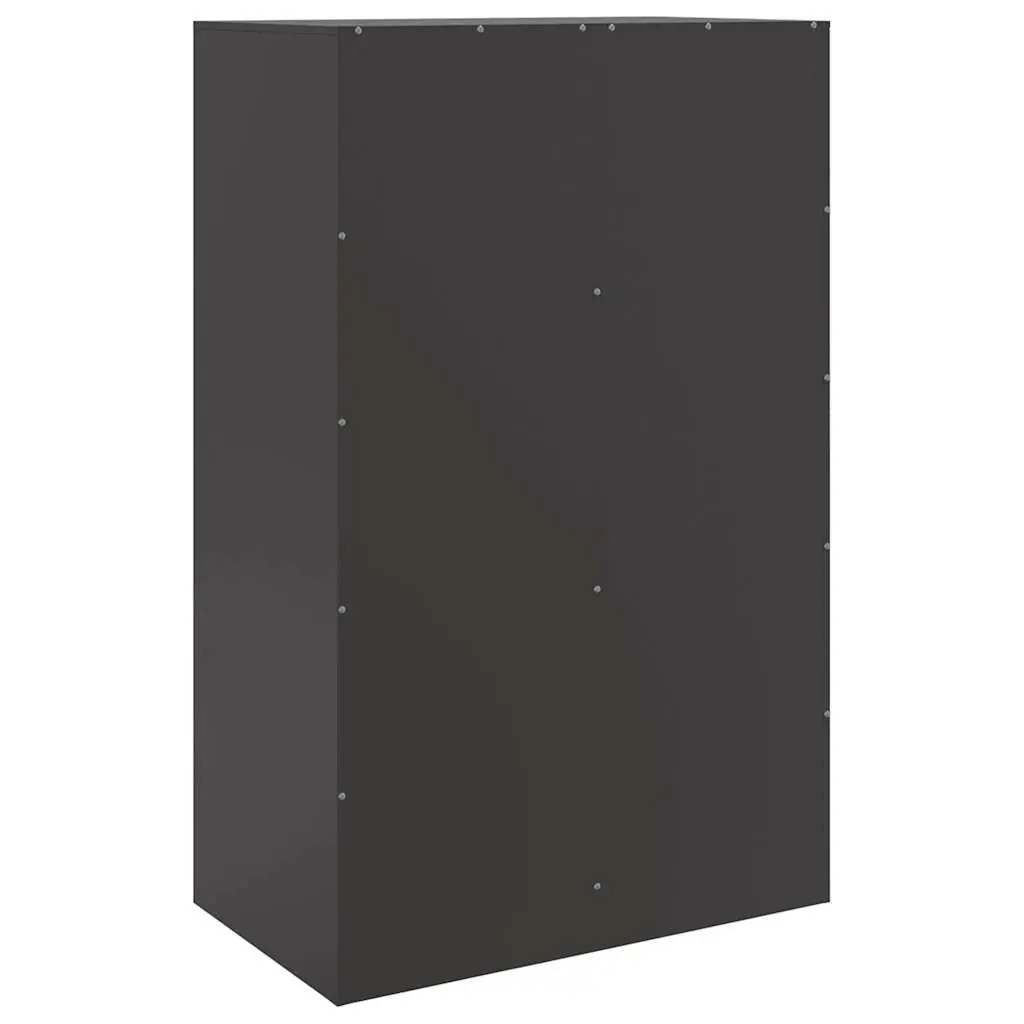 Sideboard Black 67x39x107 cm Storage Cabinet Buffet Furniture Steel Frame