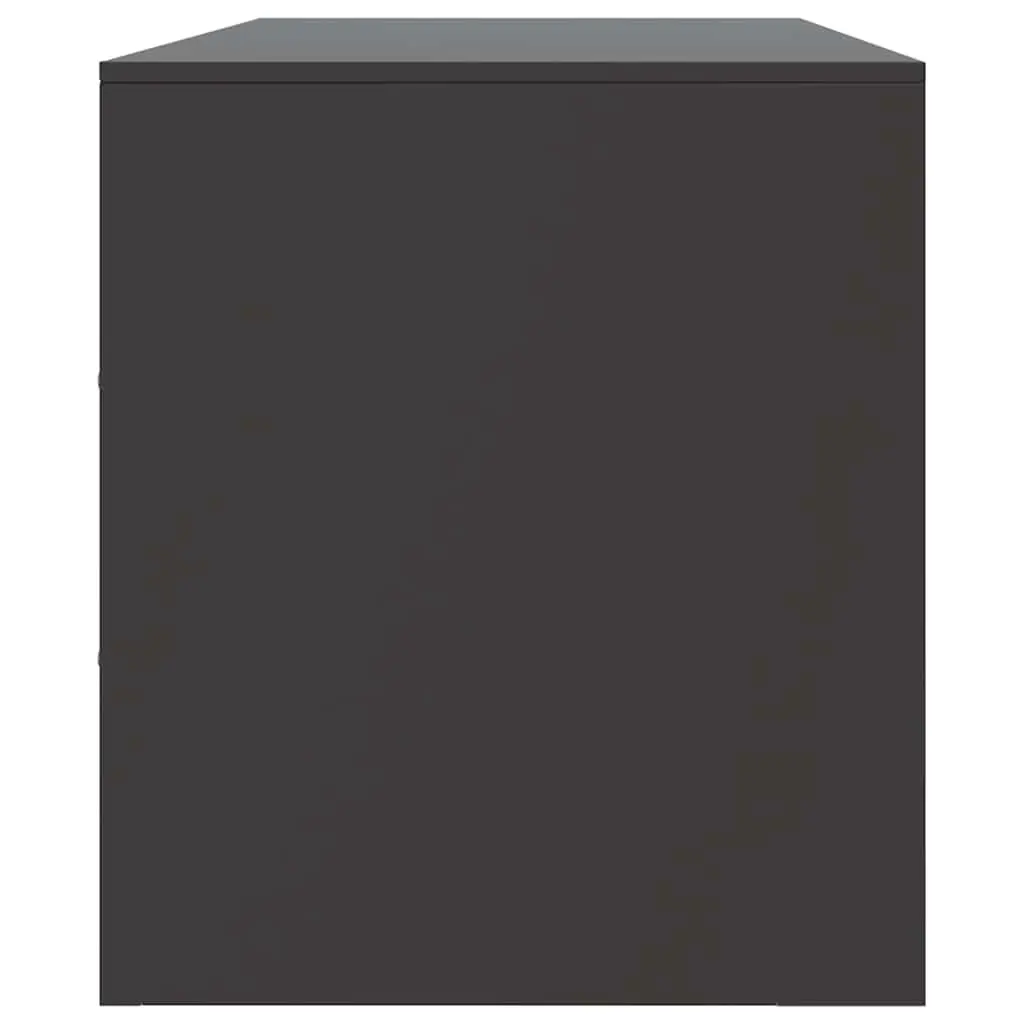 TV Cabinet Black 99x39x44cm Steel Frame Storage Unit Media Console