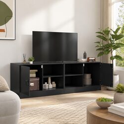 TV Cabinet 2 Pieces Black 67x39x44 cm Storage Unit Display Furniture