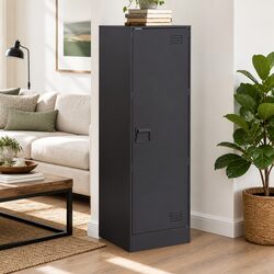 Compact Black Sideboard with Ample Storage Solutions