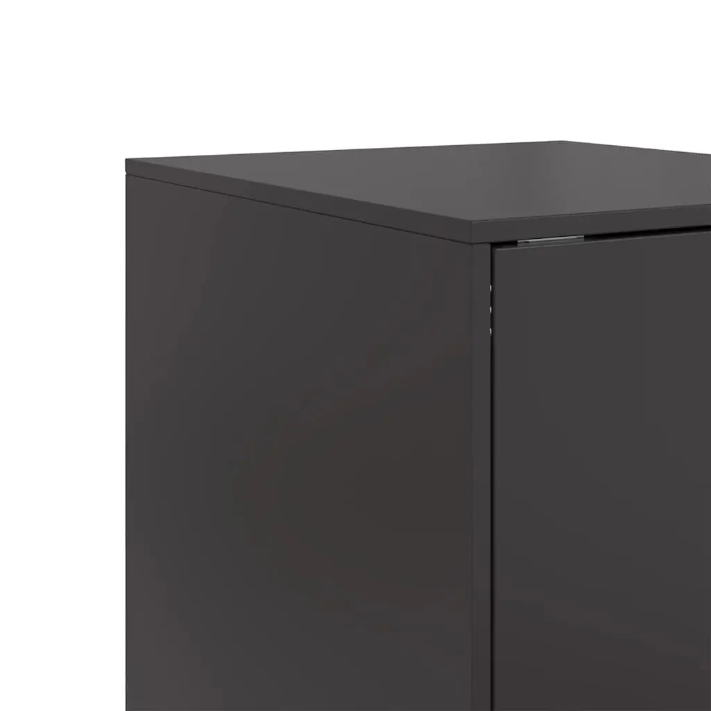 Sideboard Storage Cabinet Black 34.5x39x107 cm Durable Cold-Rolled Steel Compact Living Room Furniture