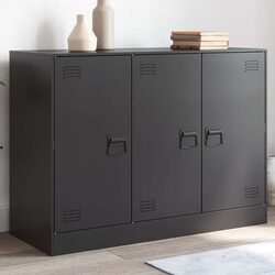 Black Storage Cabinet 99x39x73 cm