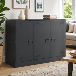 Compact Anthracite Sideboard with Ample Storage Space