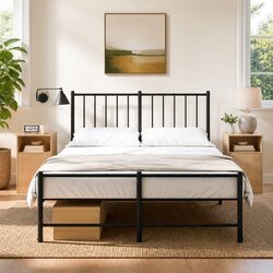 Concise Black Bedside Cabinets Set for Storage