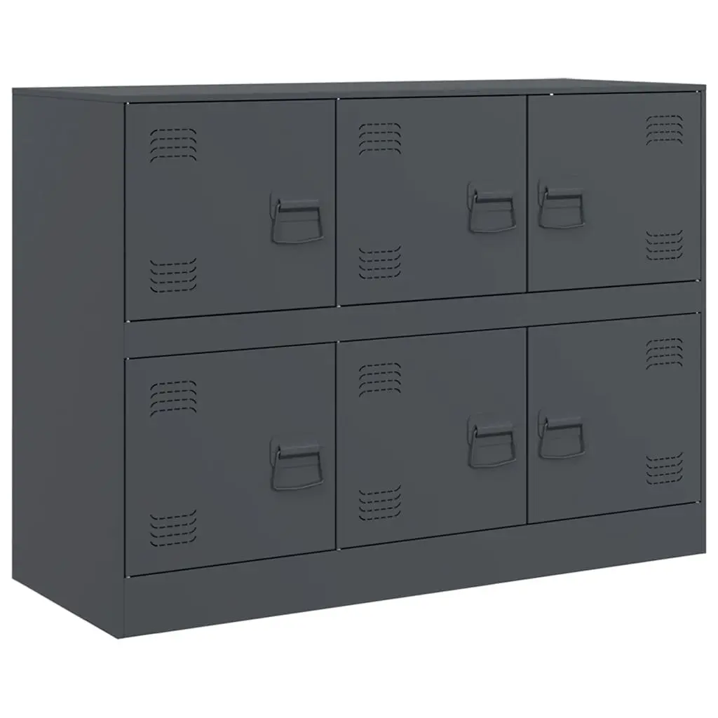 Sideboard Anthracite 99x39x73cm Steel Frame Storage Cabinet Furniture