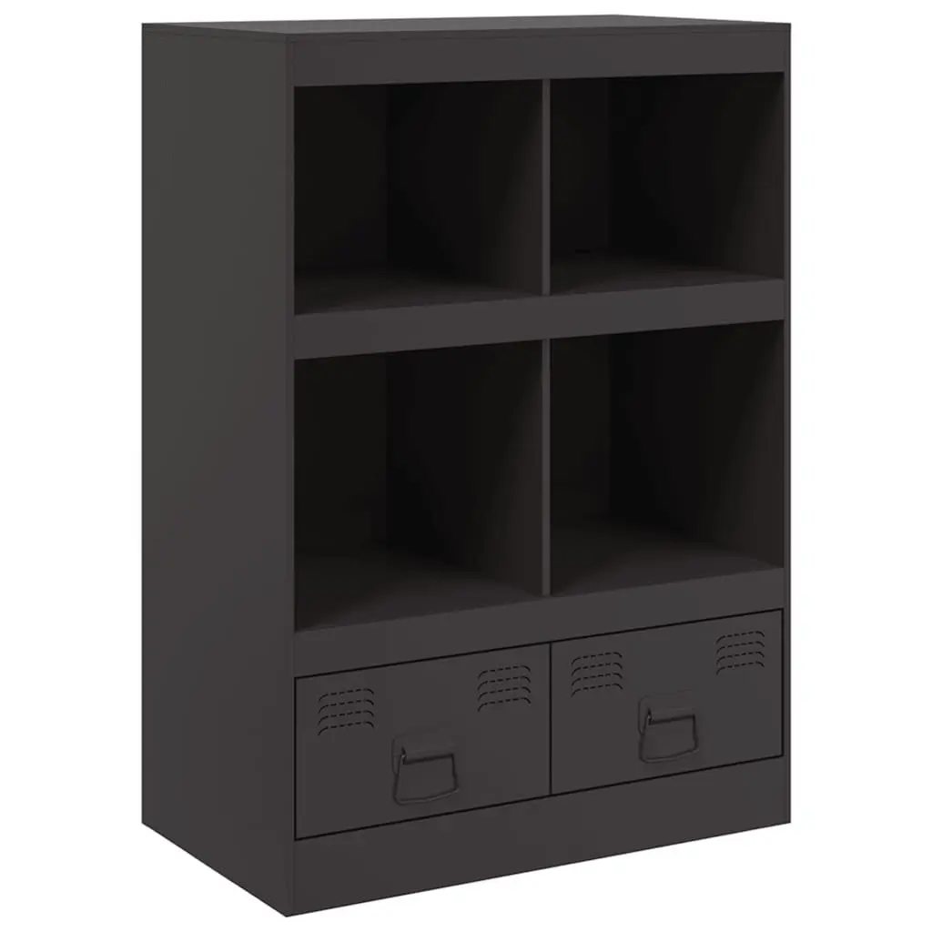 Sideboard Black 67x39x95 cm Steel Frame Storage Cabinet
