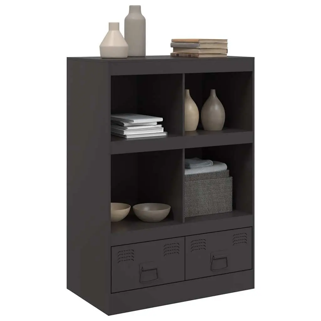 Sideboard Black 67x39x95 cm Steel Frame Storage Cabinet