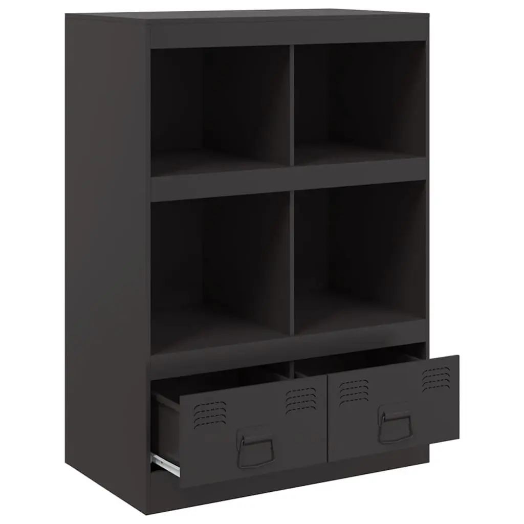 Sideboard Black 67x39x95 cm Steel Frame Storage Cabinet