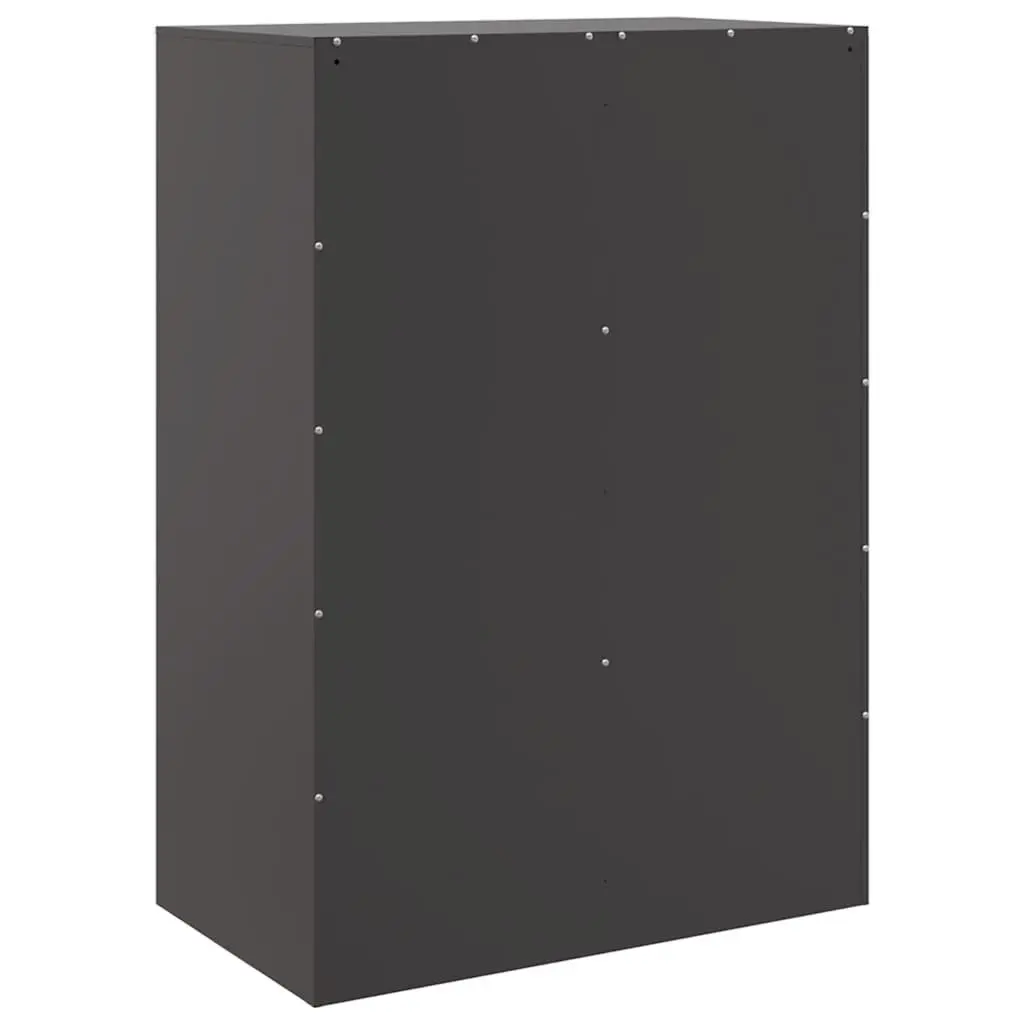 Sideboard Black 67x39x95 cm Steel Frame Storage Cabinet