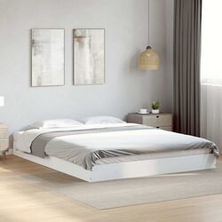 150x200 cm White Bed Frame — Simple and Strong
