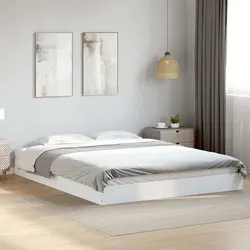150x200 cm White Bed Frame — Simple and Strong